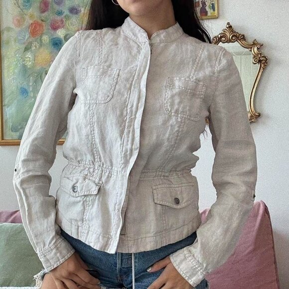 Linen Moto Jacket - Picture 8 of 10